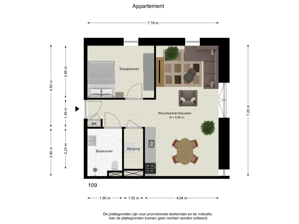 Bekijk plattegrond van Appartement (Fur) van Pastoor Zegersstraat 109