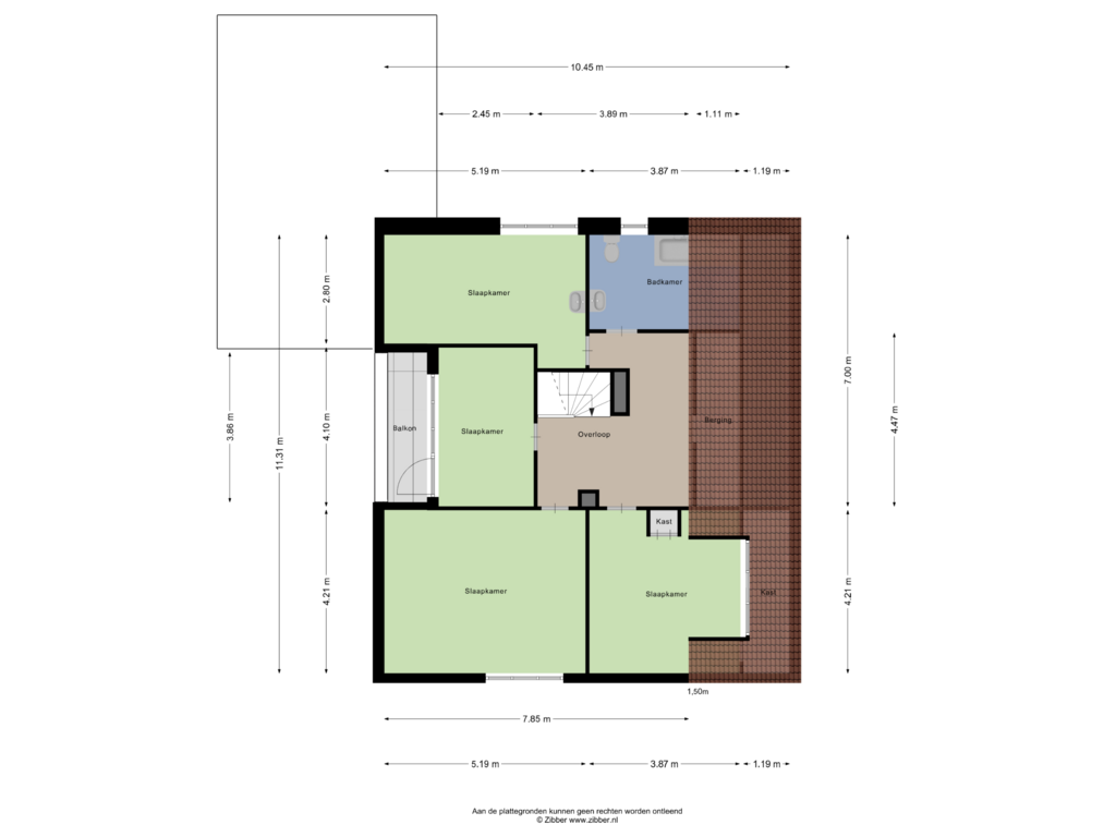 View floorplan of Eerste verdieping of Prins Bernhardlaan 68