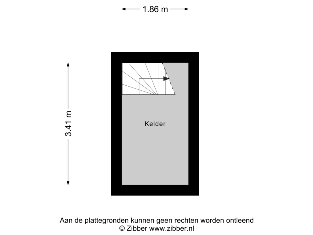 View floorplan of Kelder of Prins Bernhardlaan 68