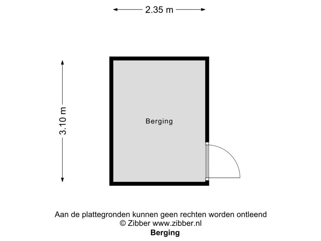 View floorplan of Berging of Havenkade 41