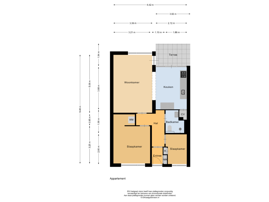 Bekijk plattegrond van Appartement van Plataanweg 38