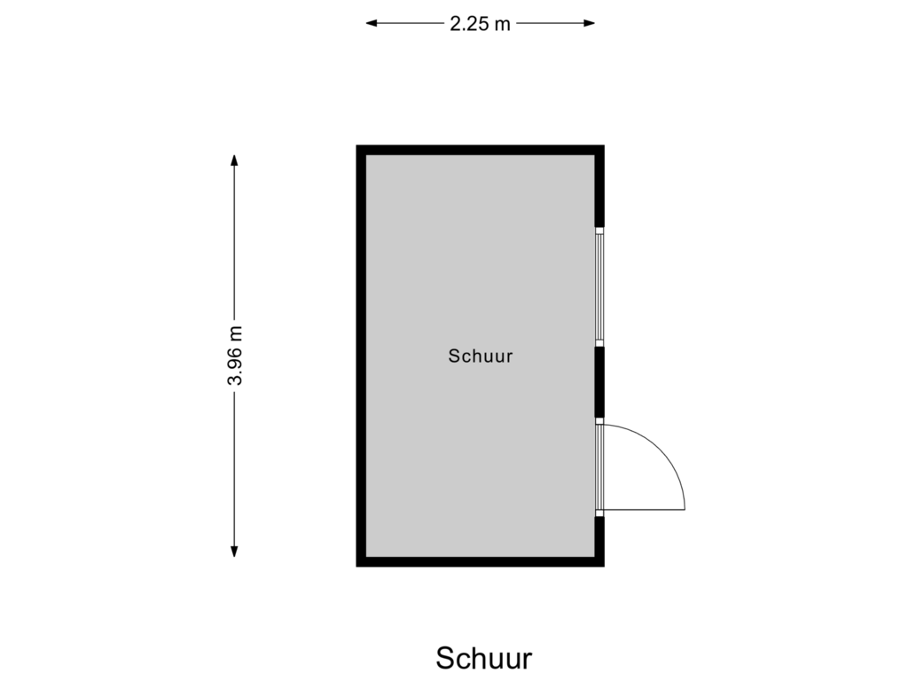 Bekijk plattegrond van Schuur van Laurensvliet 1-D