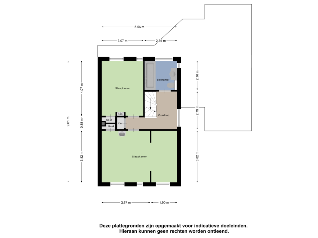 View floorplan of Eerste verdieping of Sint Jorisstraat 26