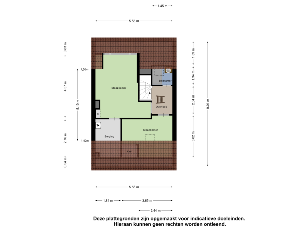 View floorplan of Tweede Verdieping of Sint Jorisstraat 26