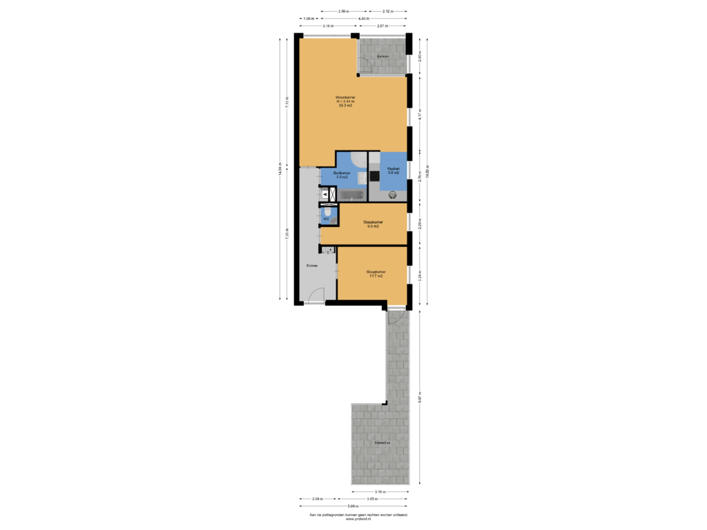 Bekijk plattegrond van Appartement van Van Speyklaan 17