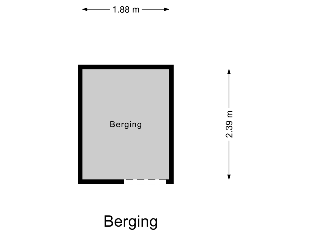 Bekijk plattegrond van Berging van Statensingel 95