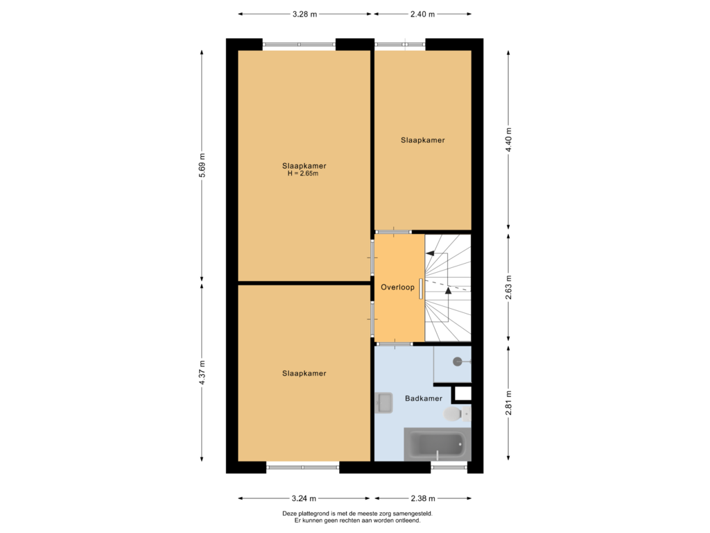 Bekijk plattegrond van Eerste verdieping van Van Veendijk 18