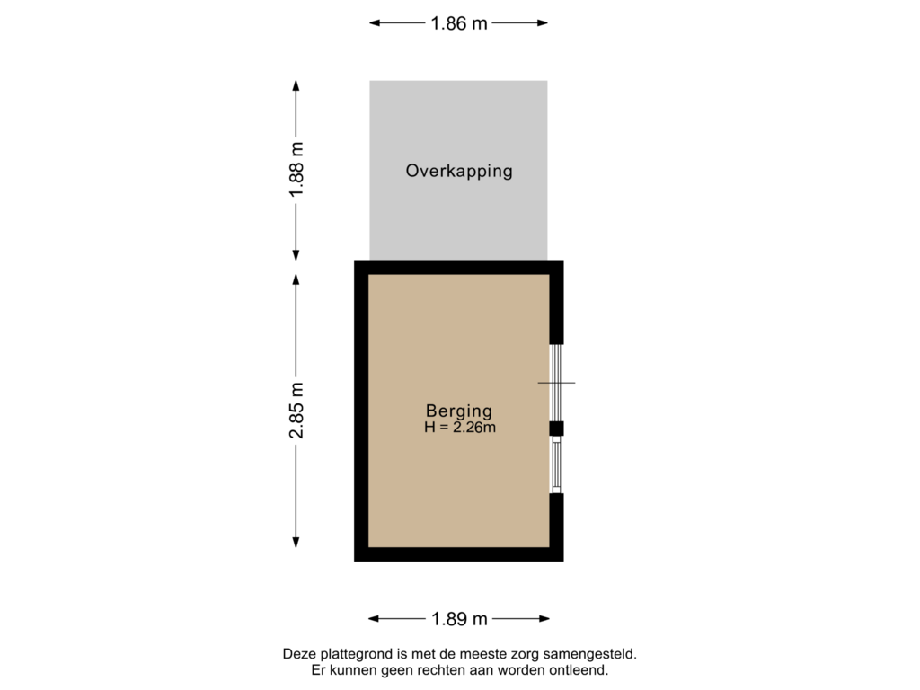 Bekijk plattegrond van Berging van Van Veendijk 18