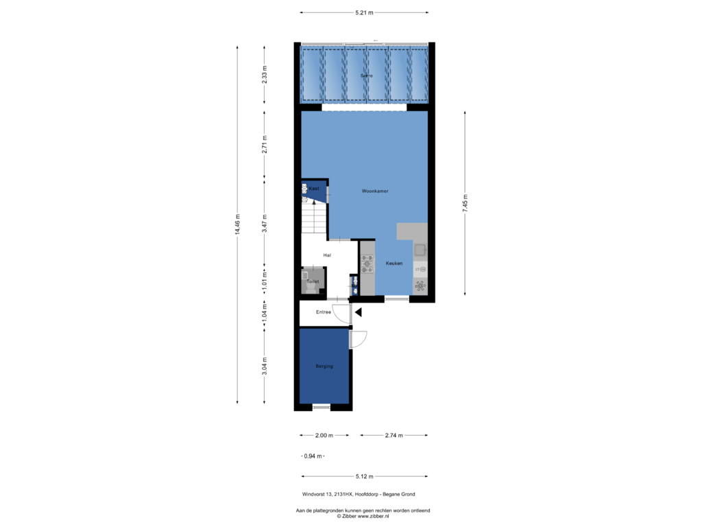 Bekijk plattegrond van Begane grond van Windvorst 13