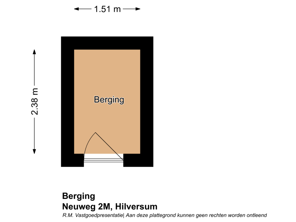 Bekijk plattegrond van Berging van Neuweg 2-M