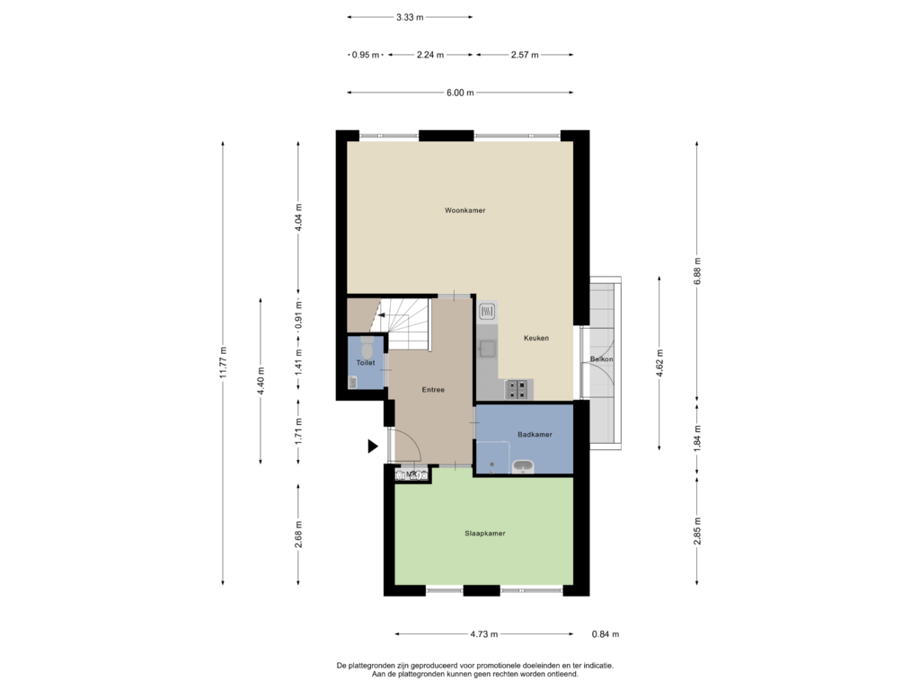 Bekijk plattegrond van Eerste verdieping van Churchillstraat 42