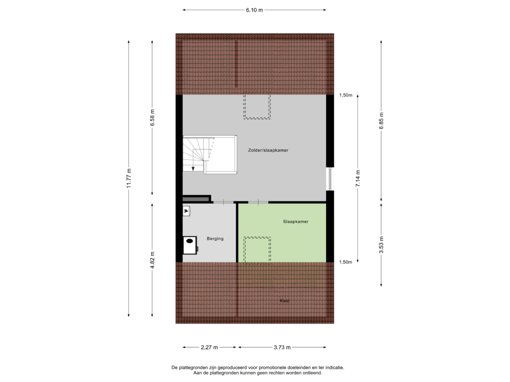 Bekijk plattegrond van Tweede verdieping van Churchillstraat 42