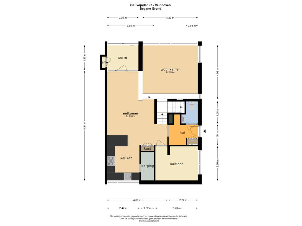 Bekijk plattegrond van Begane Grond van De Twijnder 97