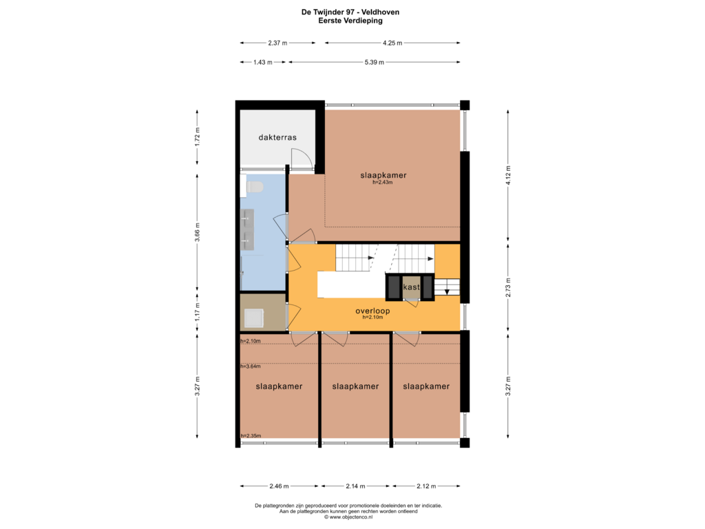 Bekijk plattegrond van Eerste Verdieping van De Twijnder 97