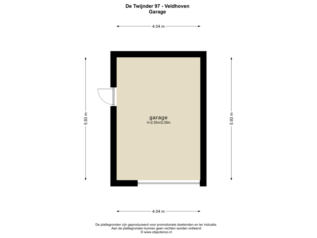 Bekijk plattegrond van Garage van De Twijnder 97