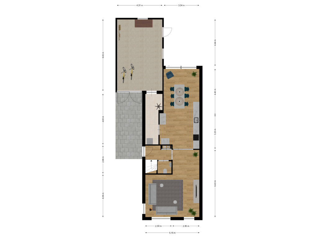 View floorplan of First floor of Watermolen 7