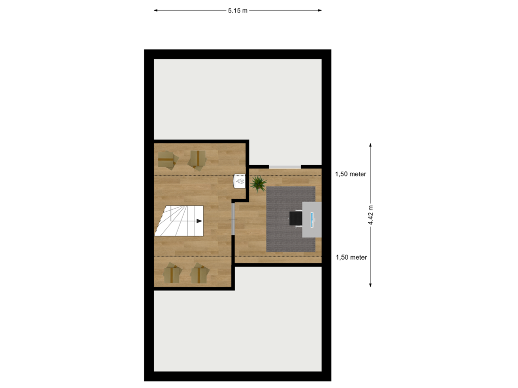 View floorplan of Zolder of Watermolen 7