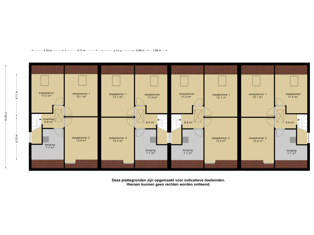 Bekijk plattegrond van 1e verdieping van Molenstraat 9