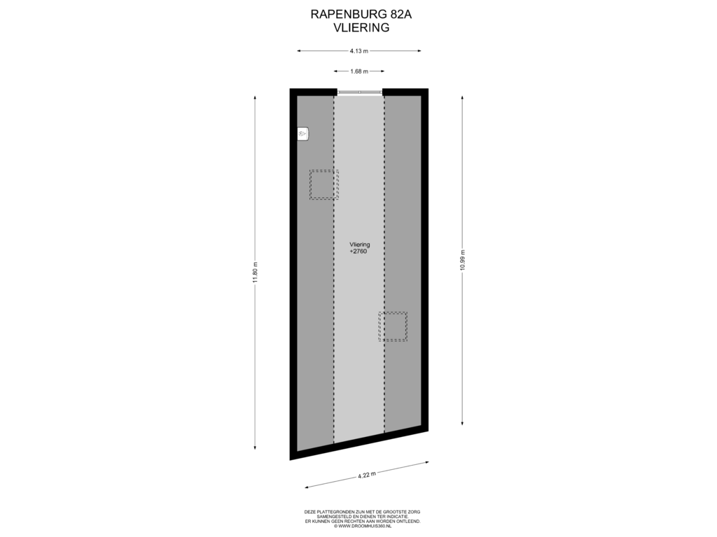 Bekijk plattegrond van Vliering van Rapenburg 82-A