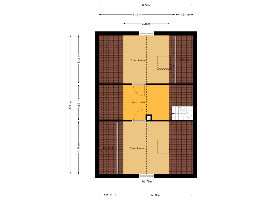 Bekijk plattegrond van Zolder van Bonifaciusstraat 20