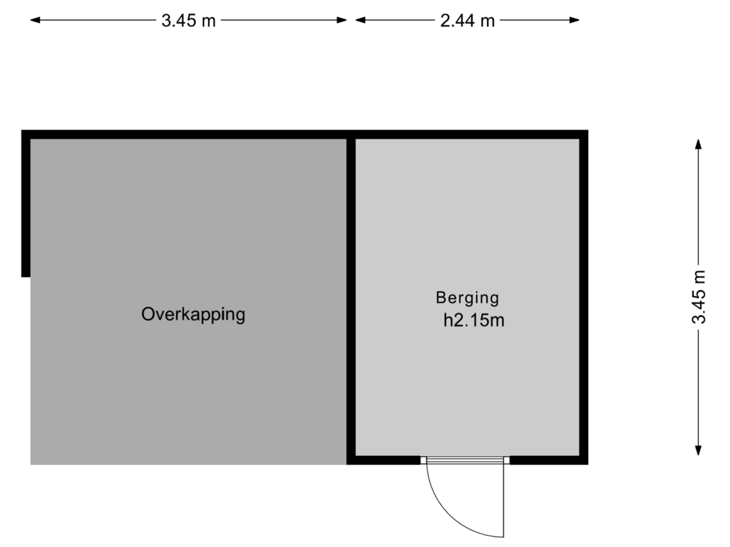 Bekijk plattegrond van Berging van Bonifaciusstraat 20