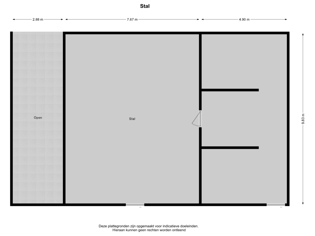 Bekijk plattegrond van Stal van Zouteveenseweg 19