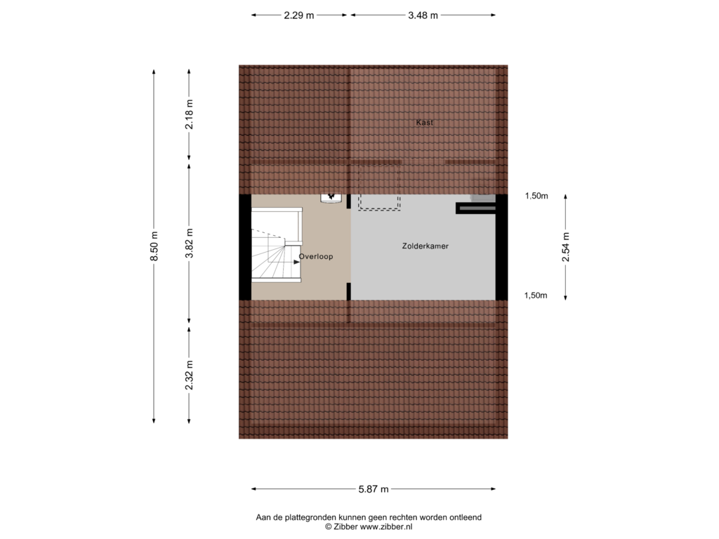 Bekijk plattegrond van Tweede Verdieping van Ravelijn 69