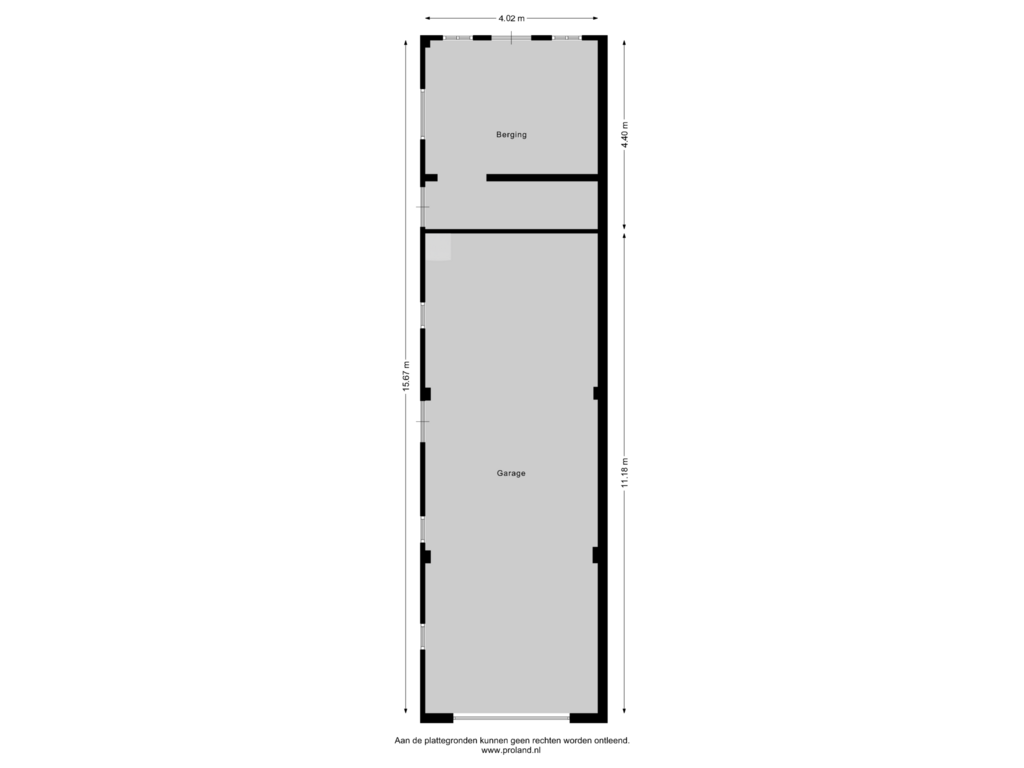 View floorplan of Garage of Pannekoekendijk 38