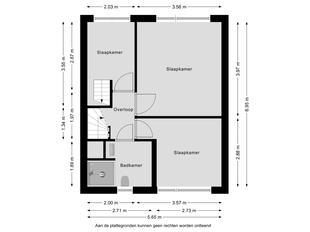 Bekijk plattegrond van Floor 1 van Burg G H Mulierstraat 18