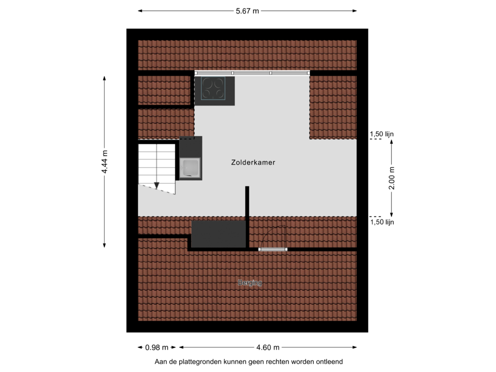 Bekijk plattegrond van Floor 2 van Burg G H Mulierstraat 18