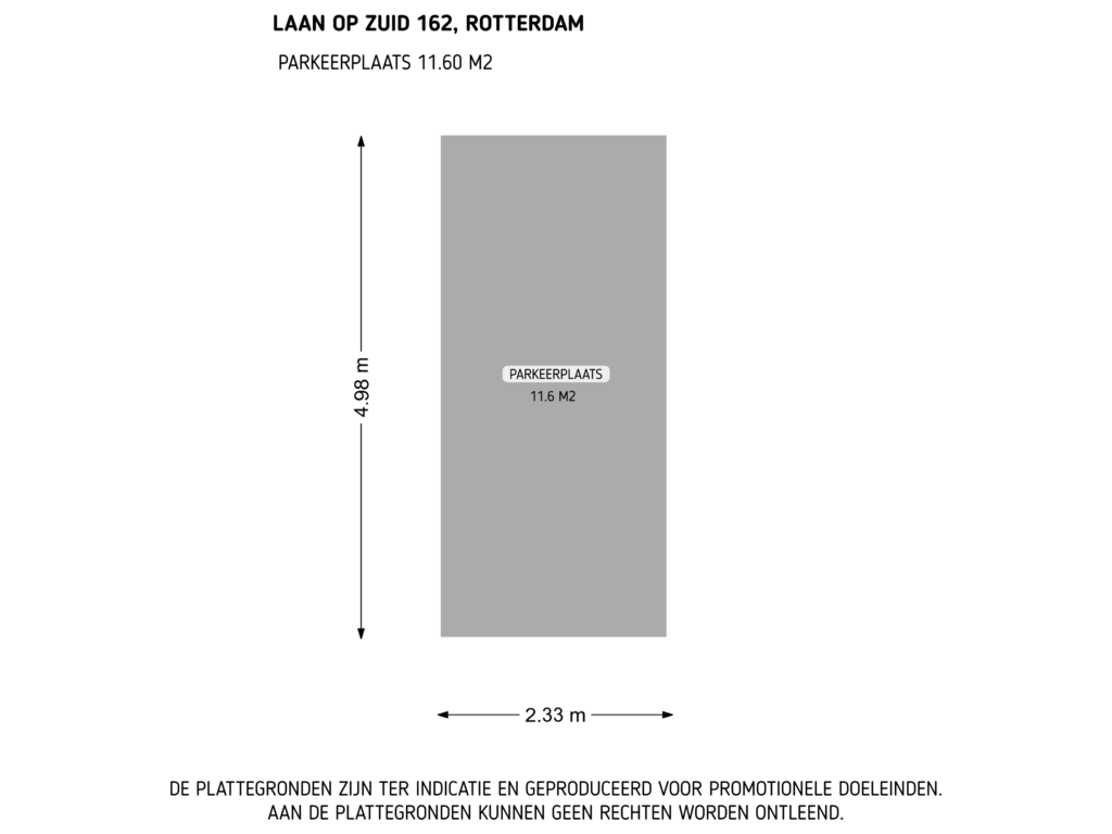 Bekijk plattegrond van parkeerplaats van Laan op Zuid 162