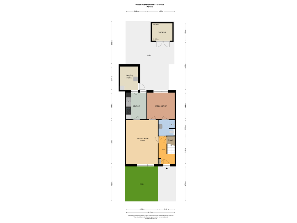 Bekijk plattegrond van Perceel van Willem Alexanderhof 8