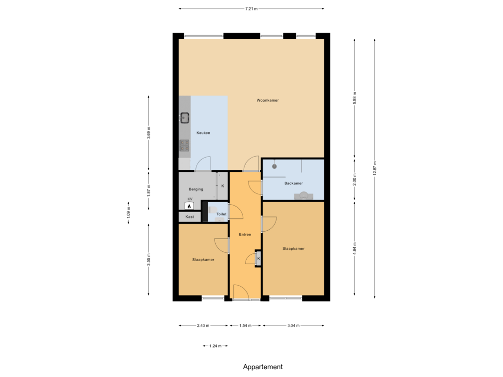 Bekijk plattegrond van Appartement van Ringbaan-West 96-04