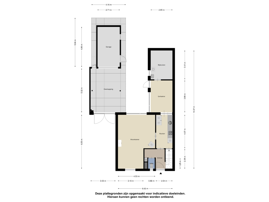 Bekijk plattegrond van Begane Grond van Sint Willibrordusplantsoen 28