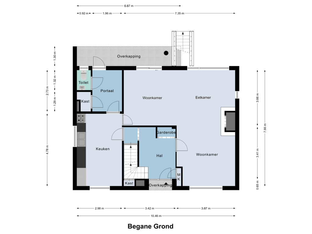 View floorplan of Begane Grond of Swalmzicht 1-A