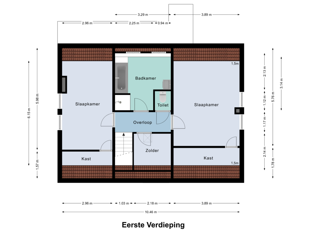 View floorplan of Eerste Verdieping of Swalmzicht 1-A