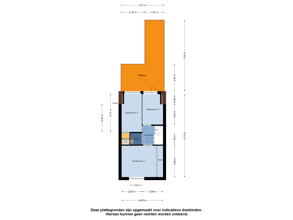 Bekijk plattegrond van Eerste Verdieping van Leliestraat 23