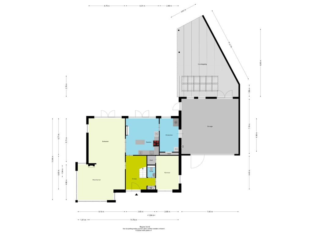 Bekijk plattegrond van Begane Grond van de Weem 15