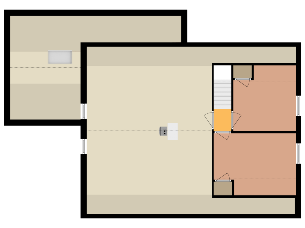 View floorplan of EERSTE VERDIEPING of Eibergsestraat 48