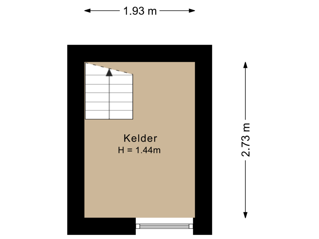 View floorplan of Kelder of Prinses Marijkelaan 21