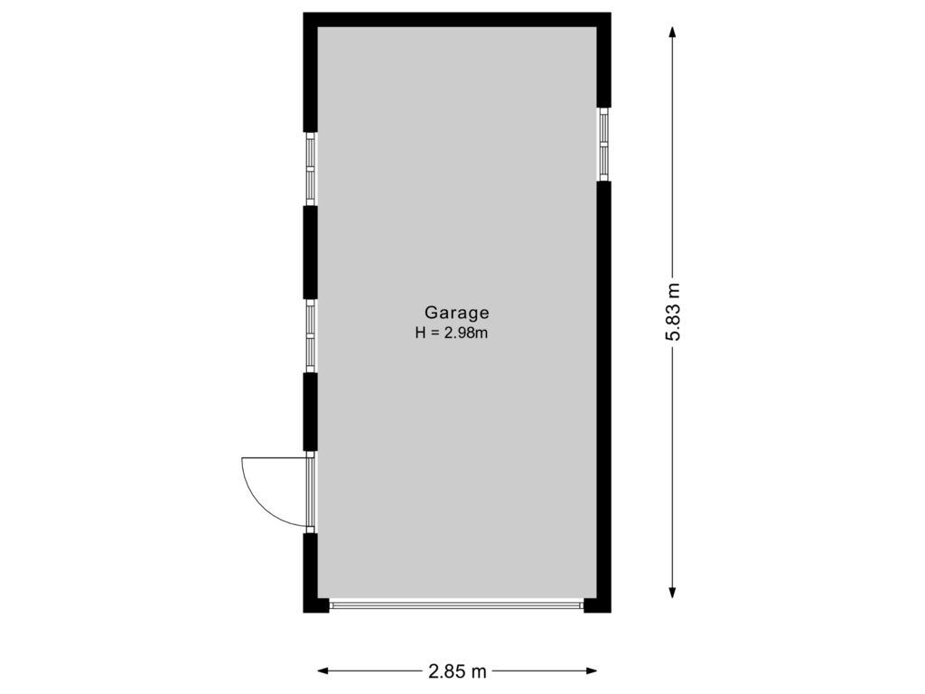 View floorplan of Garage of Prinses Marijkelaan 21