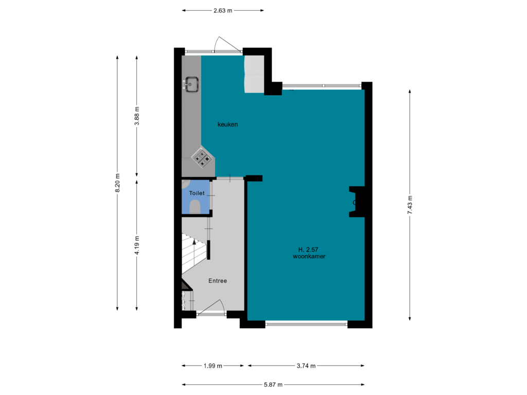 Bekijk plattegrond van BG van De Kwartel 11