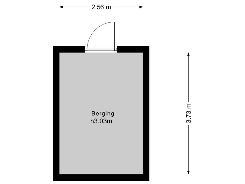 Bekijk plattegrond van Berging van Burgemeester van Nispenstraat 5-A05