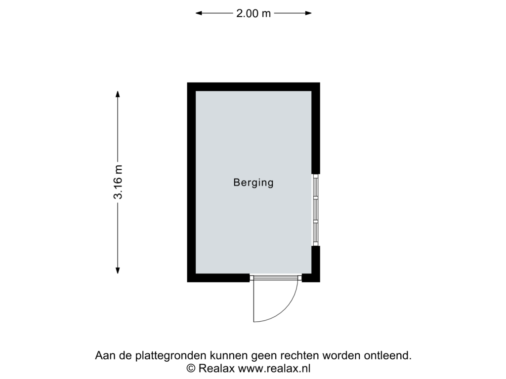 Bekijk plattegrond van Berging van Wethouder Kampstraat 107