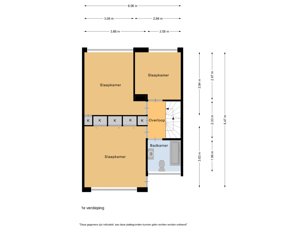 Bekijk plattegrond van 1e verdieping van Frans Halslaan 46