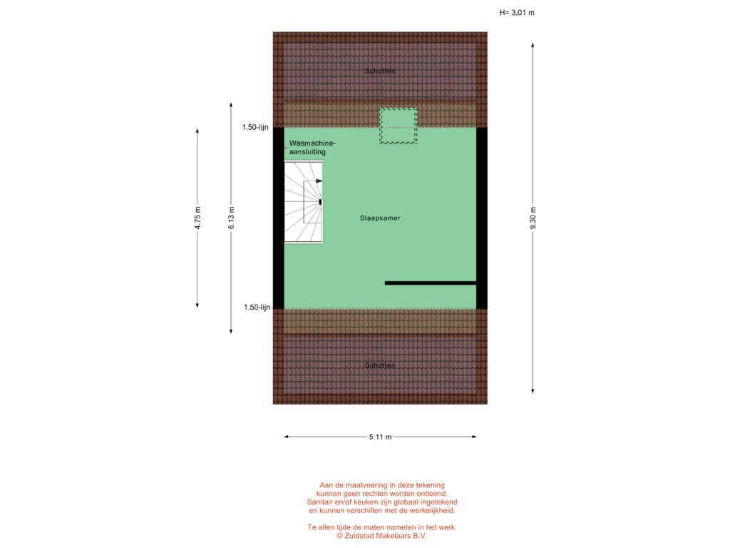 View floorplan of Verboomstraat 76 - Tweede verdieping of Verboomstraat 76