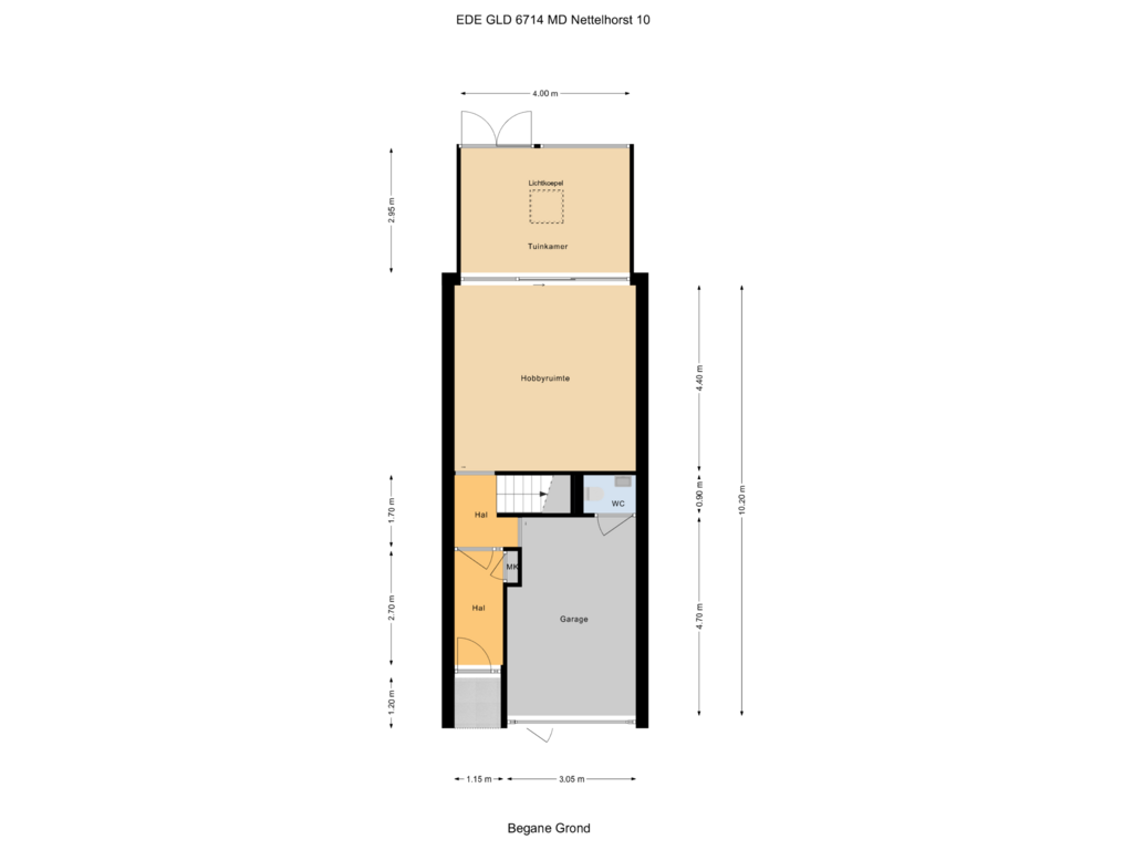 Bekijk plattegrond van Begane Grond van Nettelhorst 10