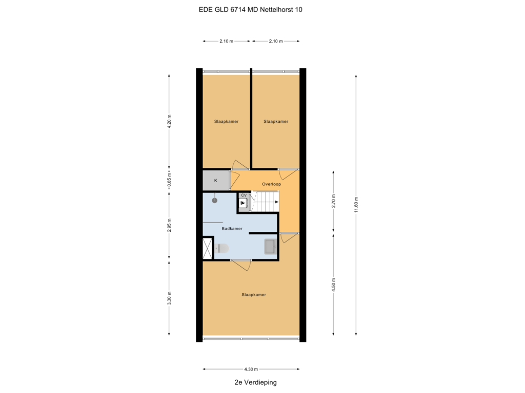 Bekijk plattegrond van 2e Verdieping van Nettelhorst 10