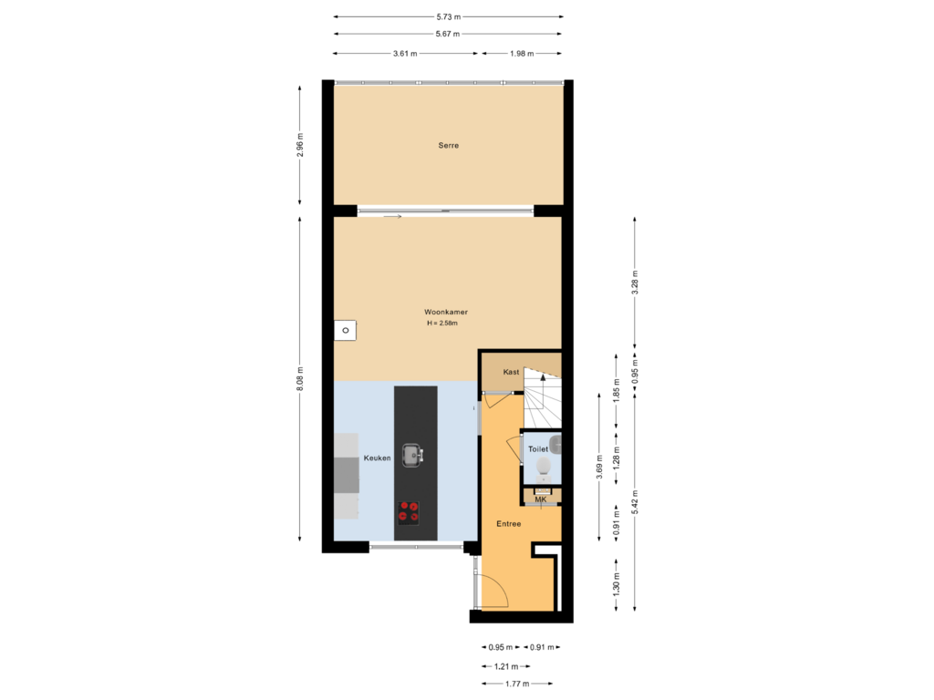 View floorplan of Begane grond of Karveel 34 22