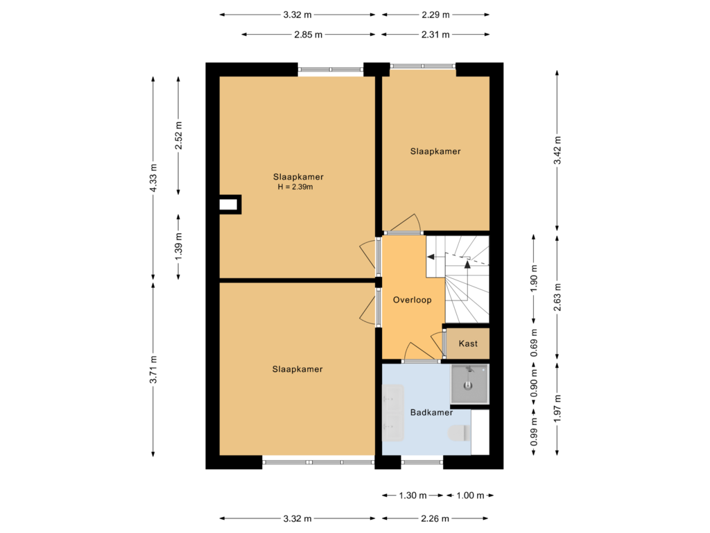 View floorplan of Eerste verdieping of Karveel 34 22